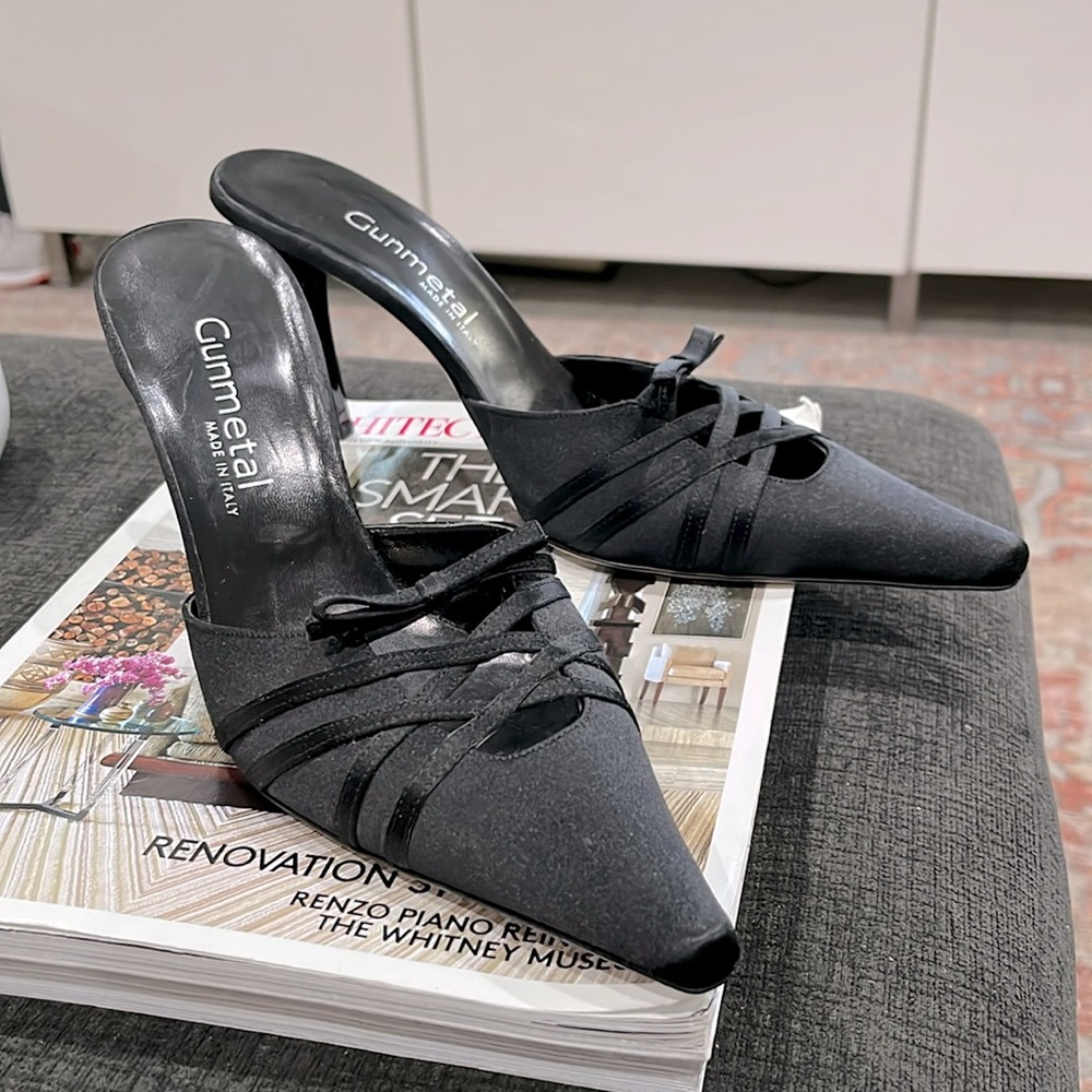 Gunmetal Slides | Black - Size 9B